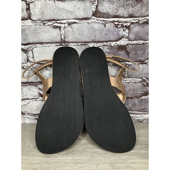 Feel Grounds Seaside Luxe Rose Pink Leather Strap Cork Flat Sandals Women Sz 42 - Picture 11 of 16